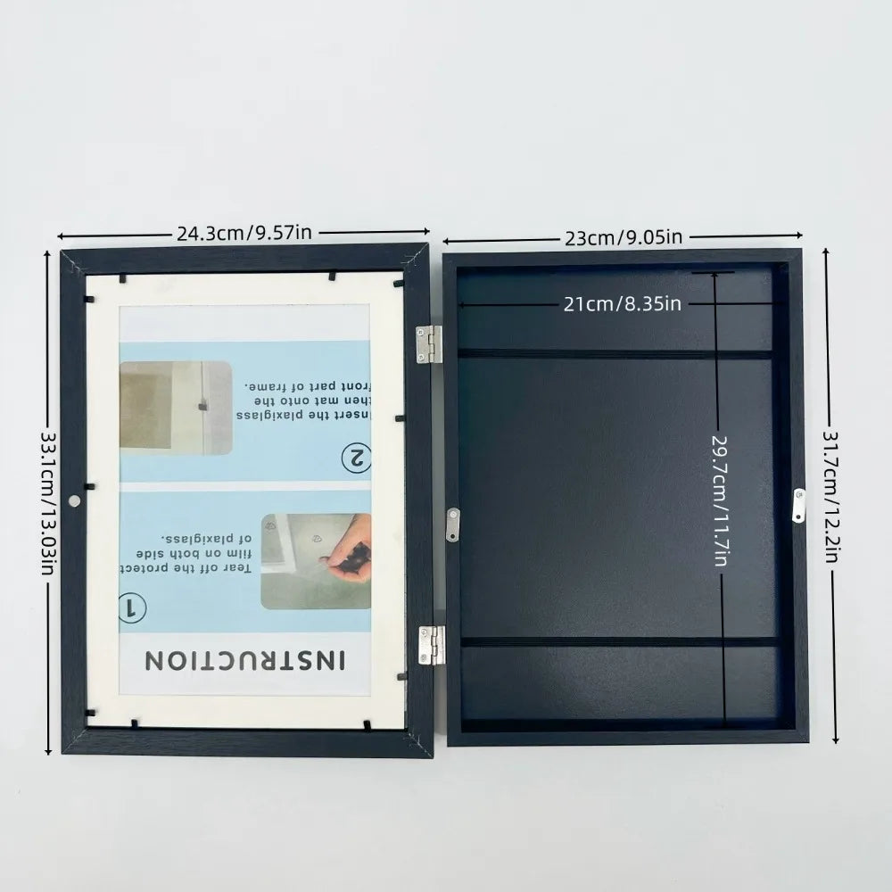 Kids Art Frames, Artwork Picture Frames Changeable, Front Opening Picture Display Frames Holds 100 A4 Pcs Versatile Wall Decor