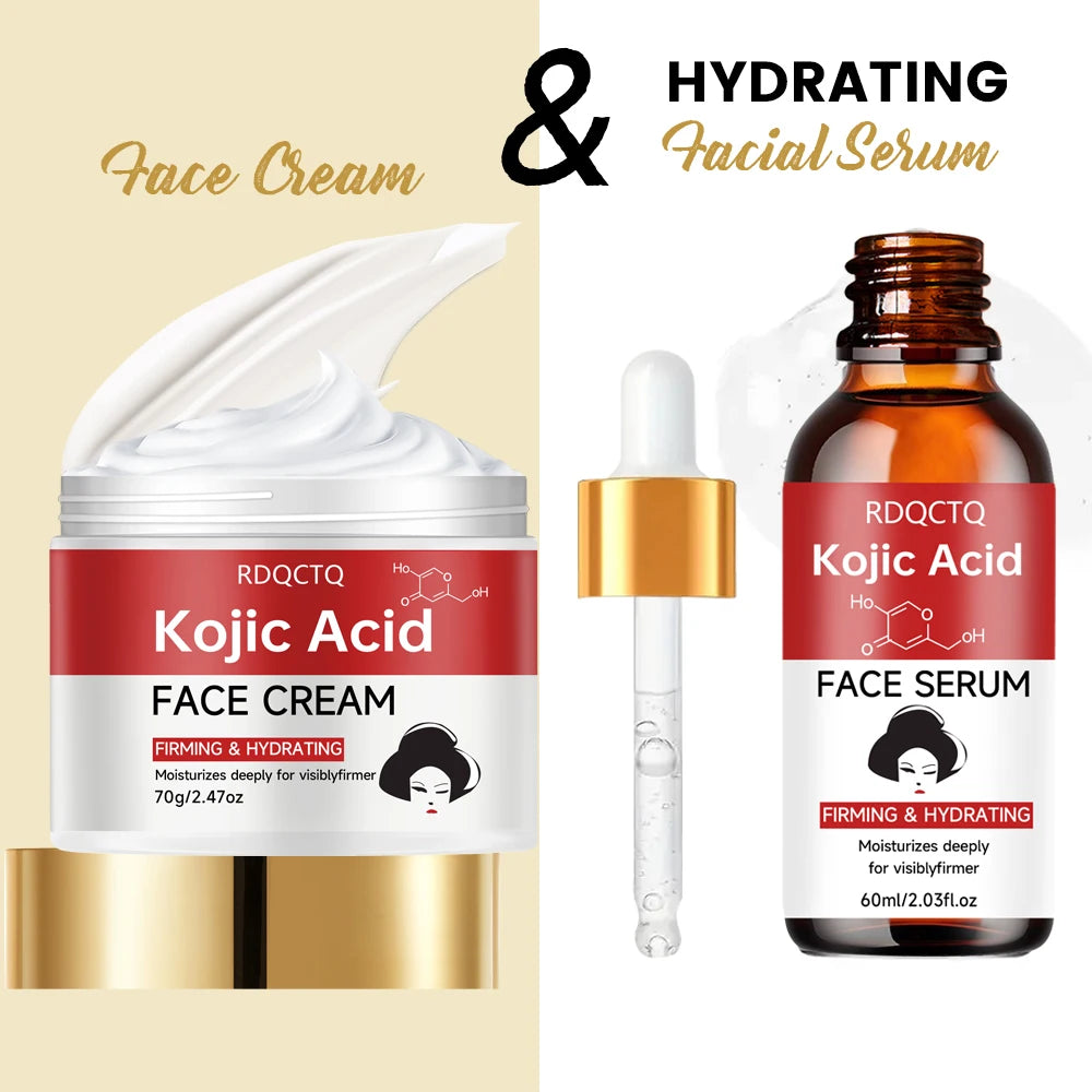 Niacinamide Serum and Moisturizer Cream 2-Piece Set Deep Hydration Skin Firming Visible Results Daily Skincare Routine for All S