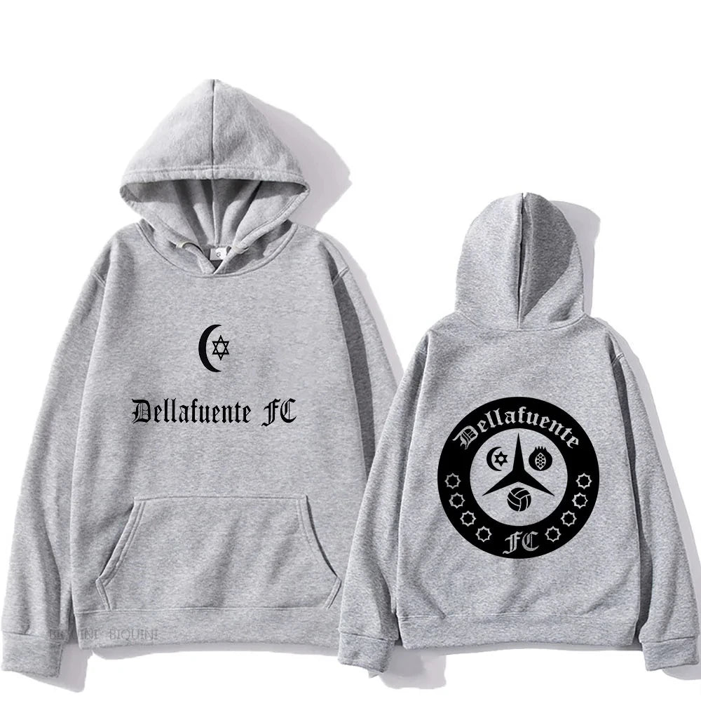 Men Women Dellafuente Hoodie Fashion Cotton Sweatshirt Print Oversized Pullover Hoodies Female Winter Hip Hop Top Brand Clothing
