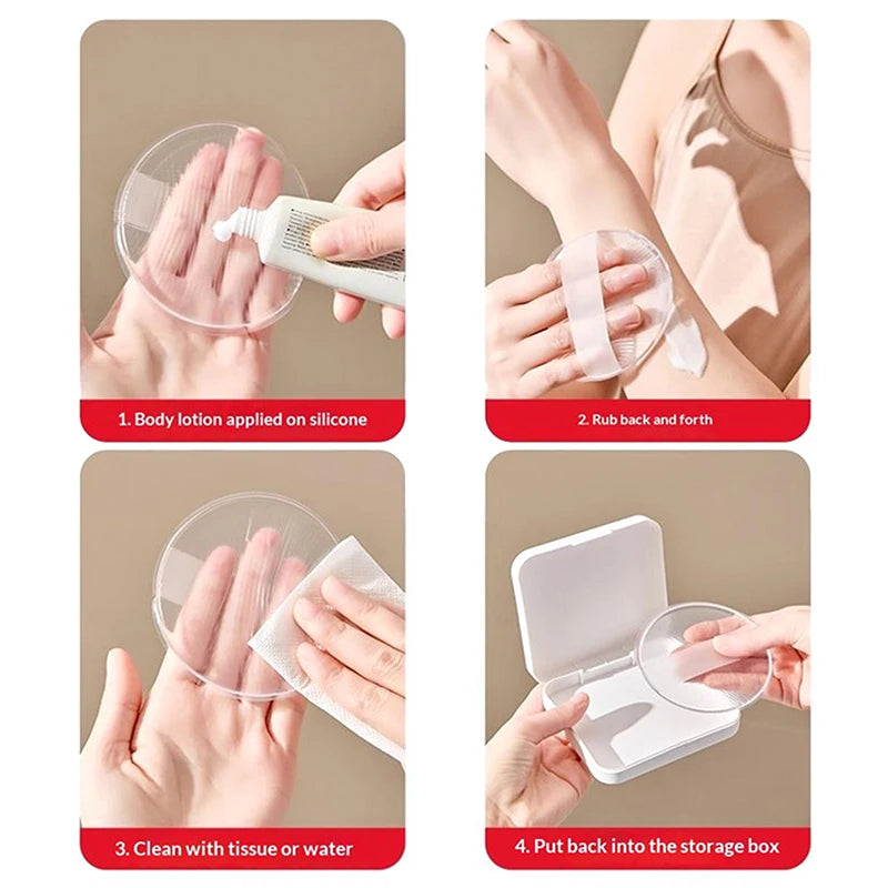 Soft Silicone Gel Powder Puff Sponge For Body Lotion Face Foundation Transparent No Powder Eating Powder Puff Applicator Tools