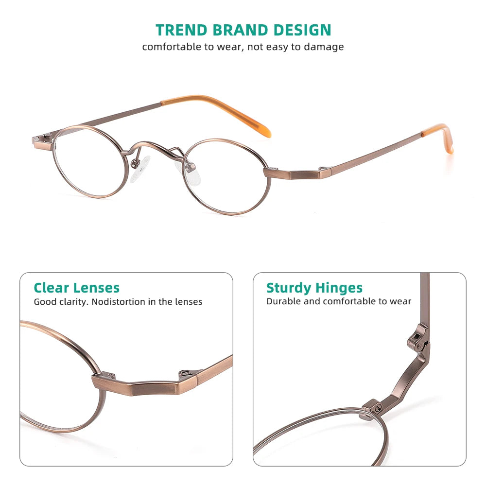 YINSQER Designer Small Round Glasses Frames for Women Optical Frames Men's Frame Glasses Women Luxury Brand Round Lenses Frames