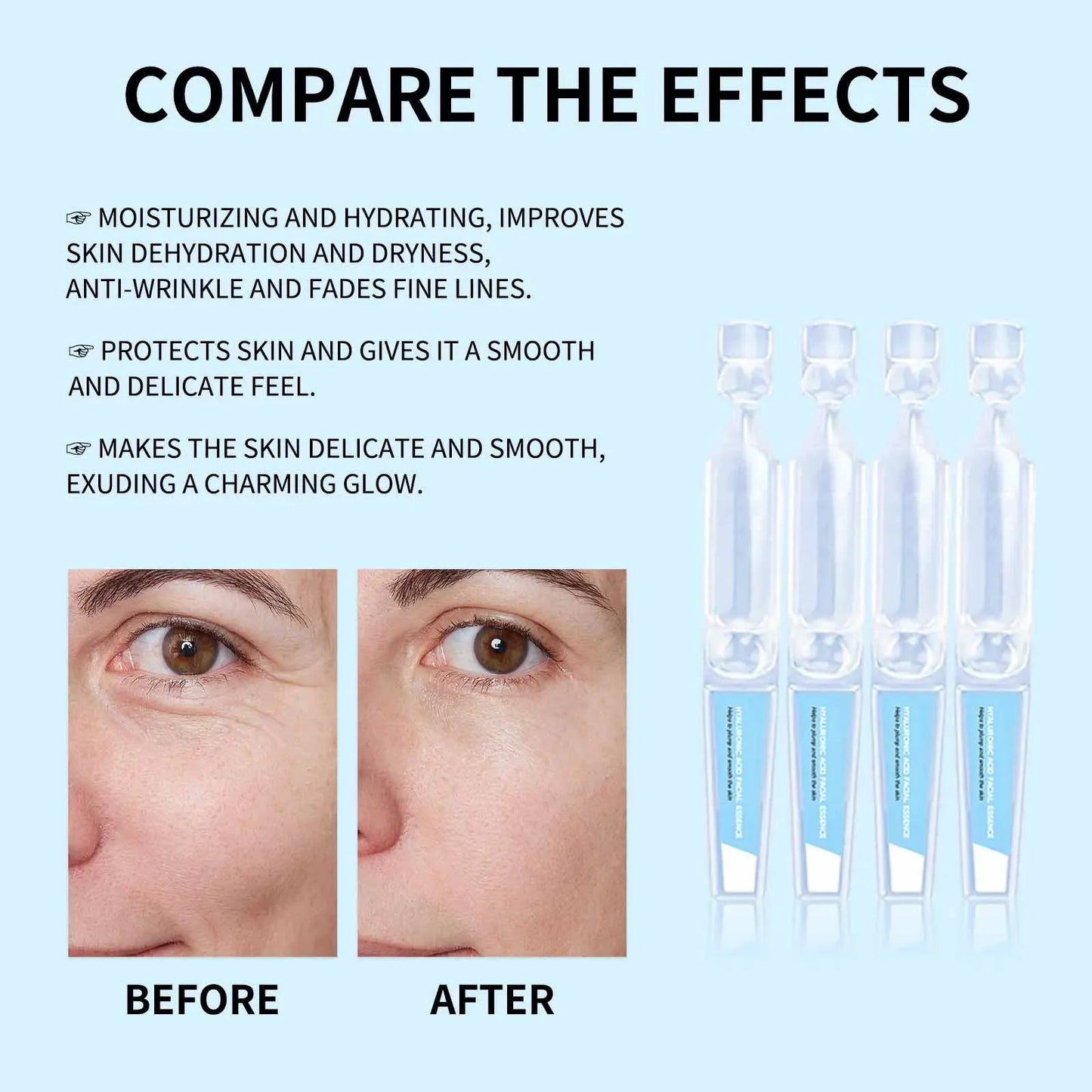 Skin Care Hyaluronic Acid Liquid Serum Facial Moisturizing Lifting Glow Up Facial Essence Quick Absorption Dermapen Serum