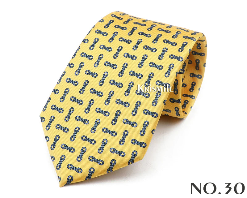 New Design Bohemian Style Necktie For Men Silk Touch Soft Blue Red Yellow Necktie Fit Wedding Party Business Office Accessory