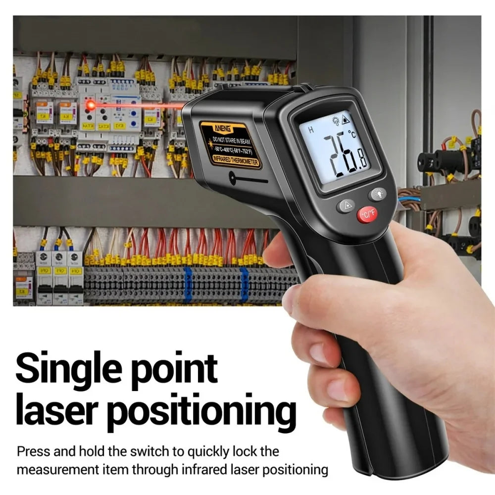 Digital Infrared Thermometer Non-contact Thermometer Industrial Precision Laser Temperature Meter Pyrometer Instrument Tool