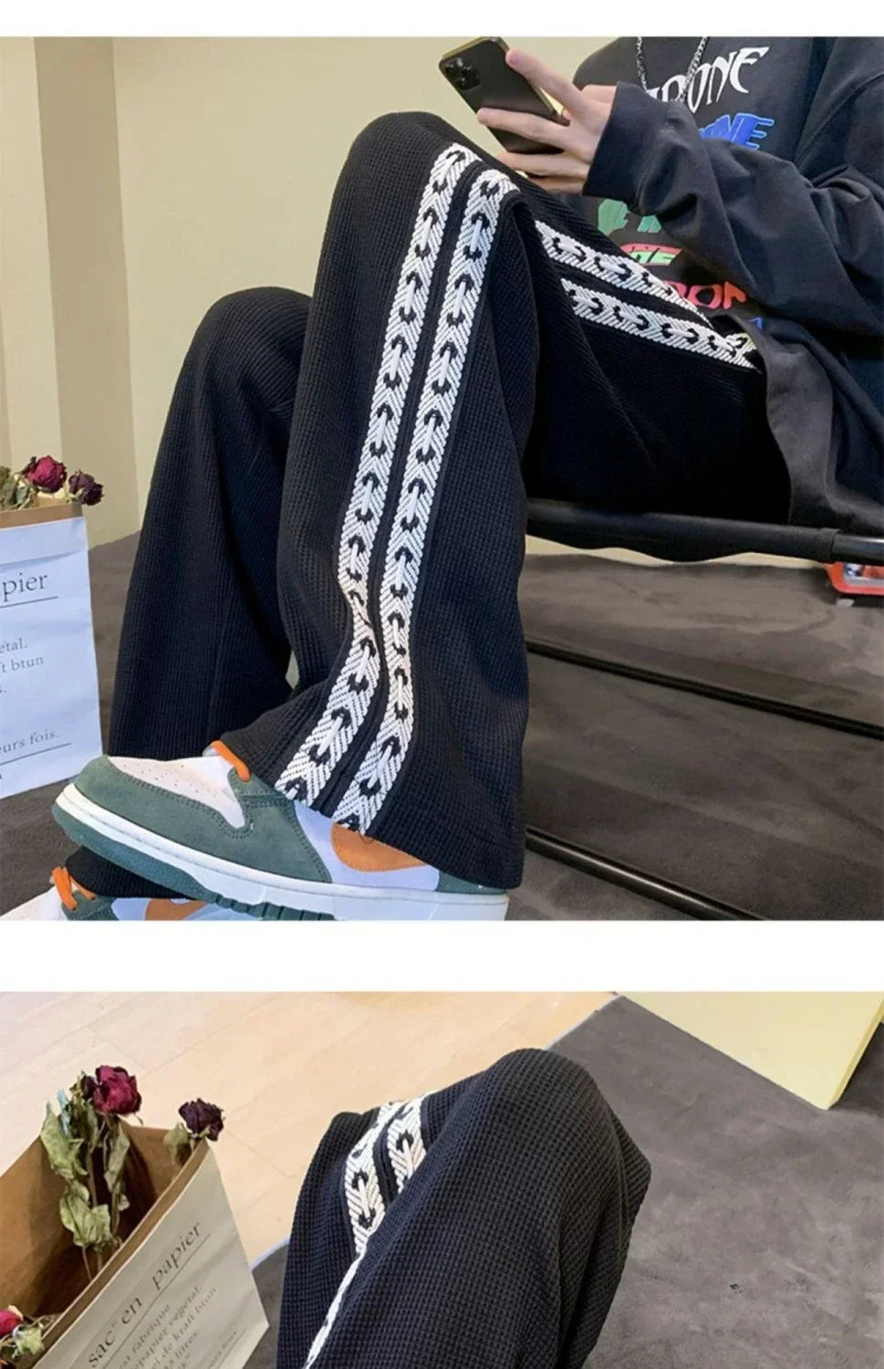 Men's Sweatpants Grey Trousers Wide Leg Man Sweat Pants Straight Baggy Slacks Summer Tracksuit Bottoms Stylish 2025 New In