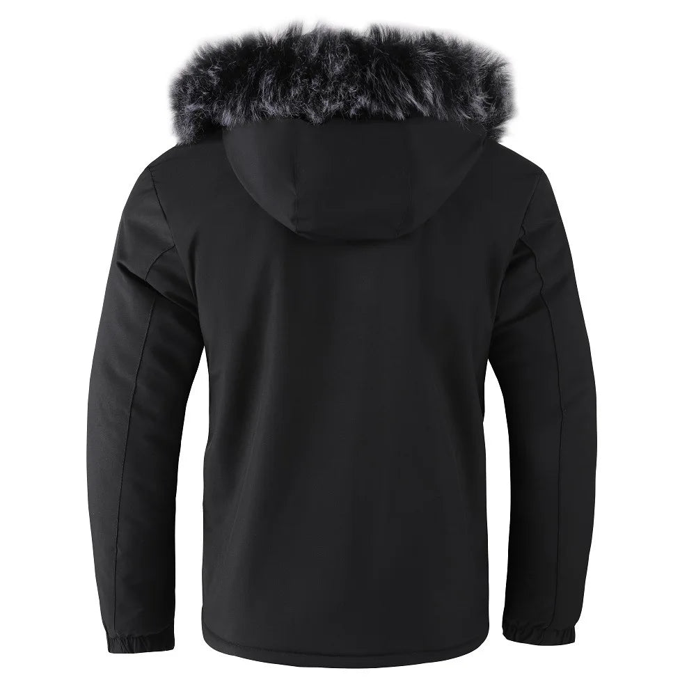Winter Men Hooded Fur Collar Winter Coats Down Jackets High Quality Male Thicker Windproof  Warm Parkas Hombre Casual Jackets