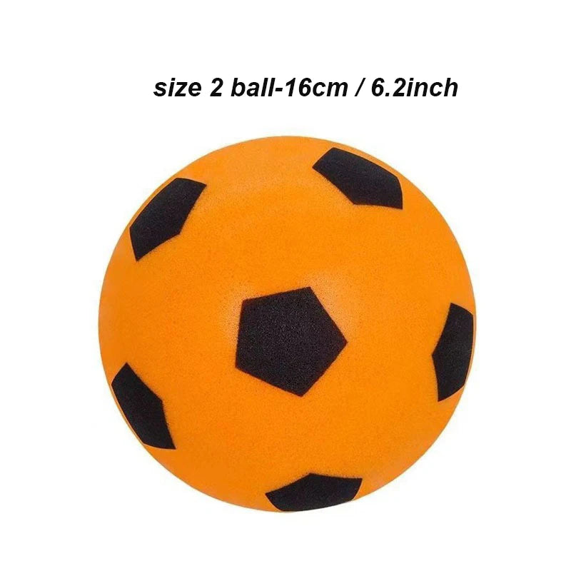 Silent Indoor Soccer Ball, Soft Airless Foam Football for Kids, Quiet Bounce Training Ball, Safe for Home/Living Room
