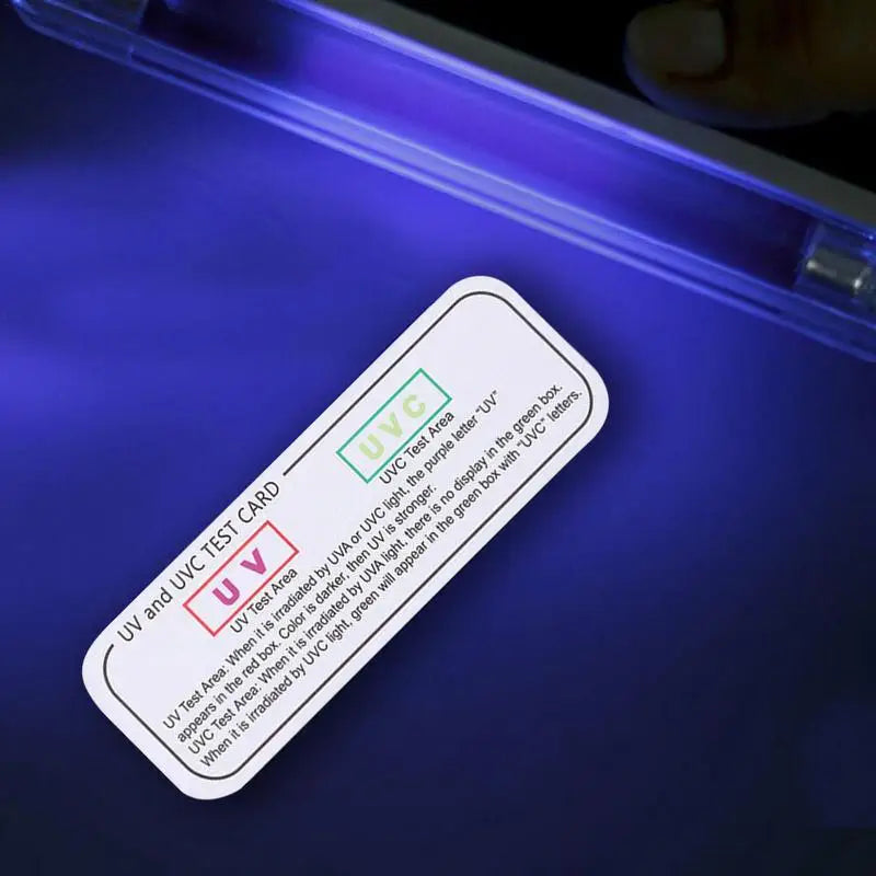 5 Pcs UVA UVC Test Cards White Light Ultra-violet Test Cards Light Wavelength Indicator Cards UV Intensity Tester Accessories