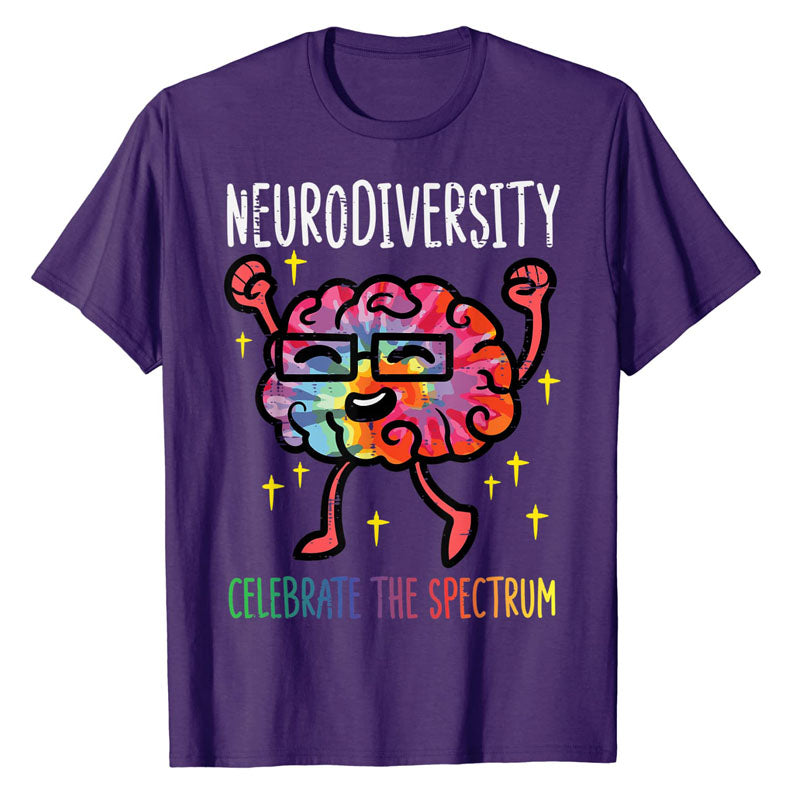 Neurodiversity Brain Autism Awareness ASD ADHD Men Women Kid T-Shirt Cute Graphic Tee Y2k Top Lovely Gifts Short Sleeve Outfits