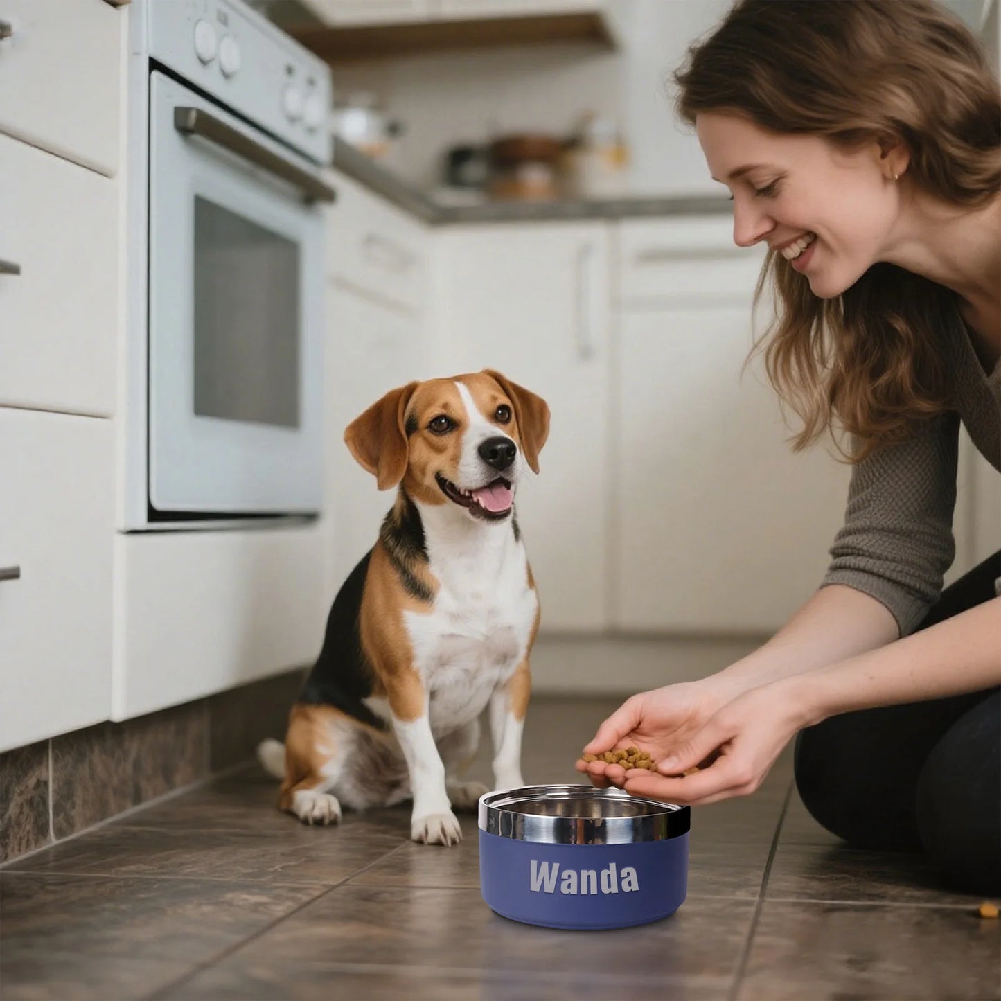 Pet Commonly Used Stainless Steel Bowl Non Slip Durable Well Heat Resistance Container For Cute Kitty Or Lively Puppy Daily
