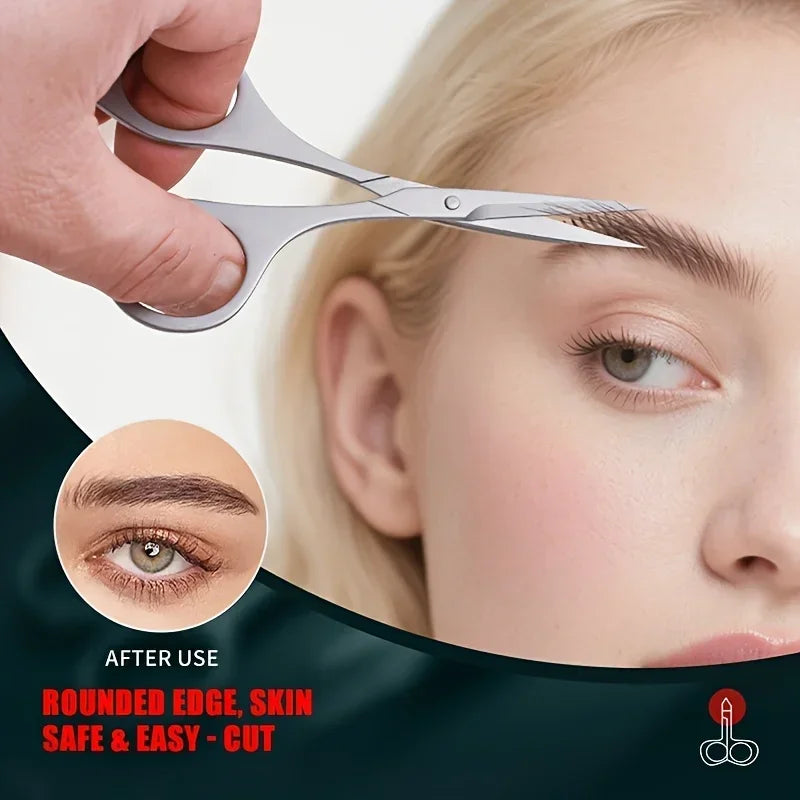 Professional Stainless Steel Scissors, Ergonomic Design, High-precision Blade, Sharp and Durable, Suitable for Cutting Eyebrows
