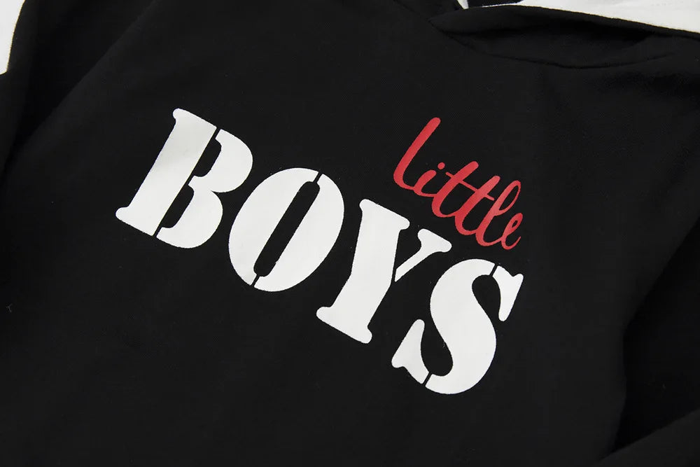 Newborn Baby Boys Clothes Letter Printing Long Sleeves Hooded+Pants Sportswear Spring Casual Children Sport Tracksuits 0-2 Yrs