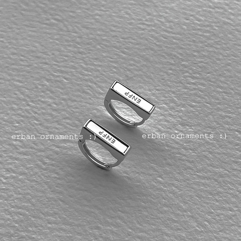 Sterling Silver Earrings Sophisticated Personality High End Exquisite Simple Elegant Letter Shaped Ear Accessories for Women