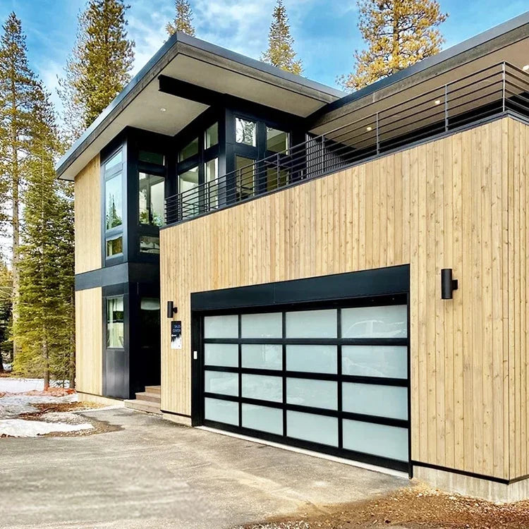 Double Glazed Insulated Garage Door,Automatic Aluminum Glass Transparent Electric Garage Door