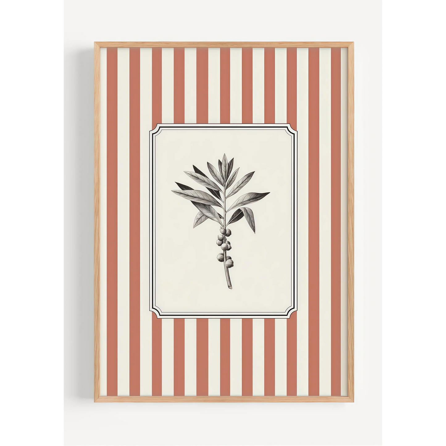 Unframed Plants Stripes Canvas Wall Art - Minimalist Nature Line Drawing Prints Canvas Posters for Office & Bedroom Decortions