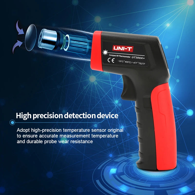 UNI-T UT300A+ Laser Infrared Thermometer Handheld Termometro Digital Industrial Non Contact Laser Temperature Meter Gun