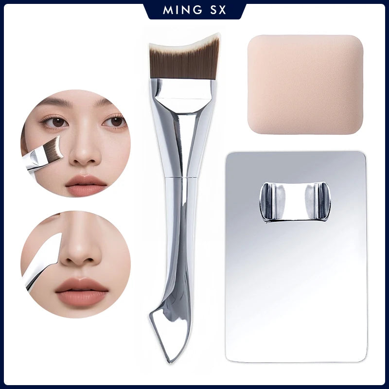 Ultra-Thin Foundation Brush Mixing Palette Makeup Sponge Puff for Seamless Blending of Cream and Liquid Makeup Professional Tool