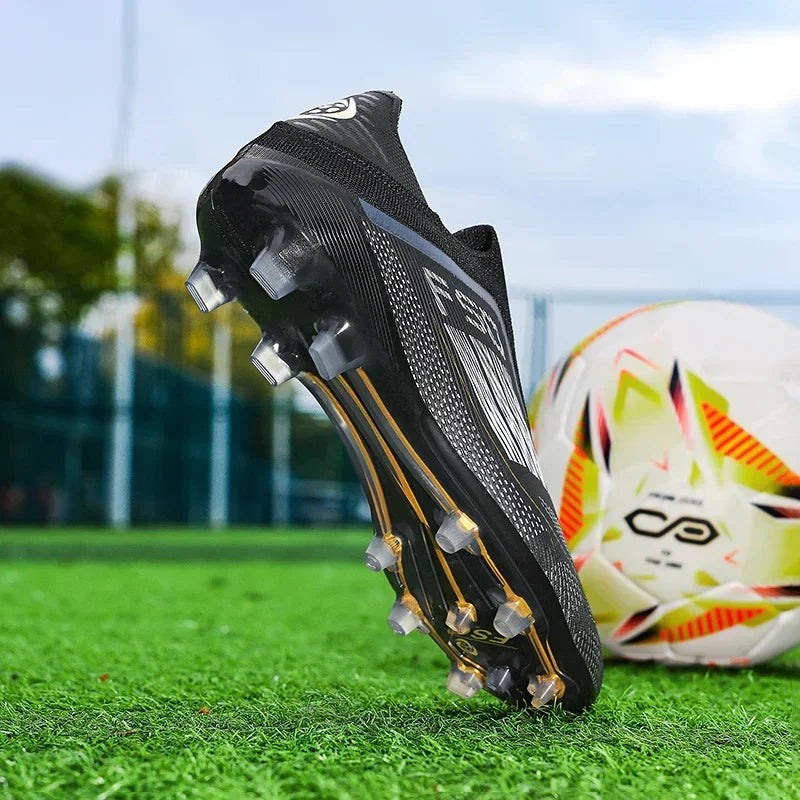 Men Football Boots Training Soccer Shoes FG Ultralight Long Spikes Breathable Drop Shipping Match Sport Cleats Indoor Sneakers