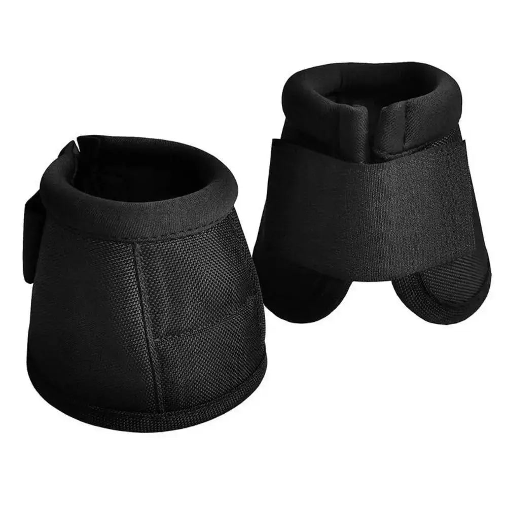 1pair Durable Horse Feet Guards Black Oxford Fabric Horse Boots Reusable Sturdy Hoof Wrists Protector Horse Gear Supplies