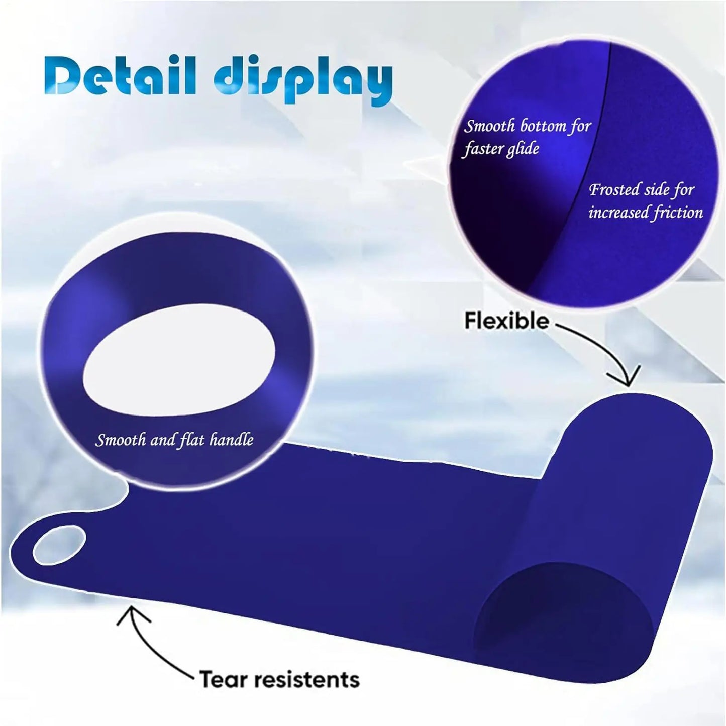 Roll Up Sled For Kids High Speed Snow Sled Lightweight For Beach Grass Sand Sliding Portable Winter Snow Sled Outdoor Activities