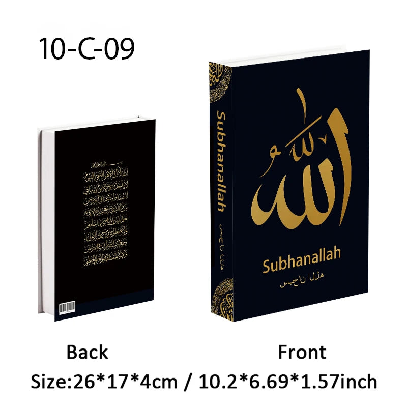 Islamic Mosque Kabaa Luxury Fake Book Home Decor Decorative Books Storage Box Simulation Book Coffee Table Interior Decoration