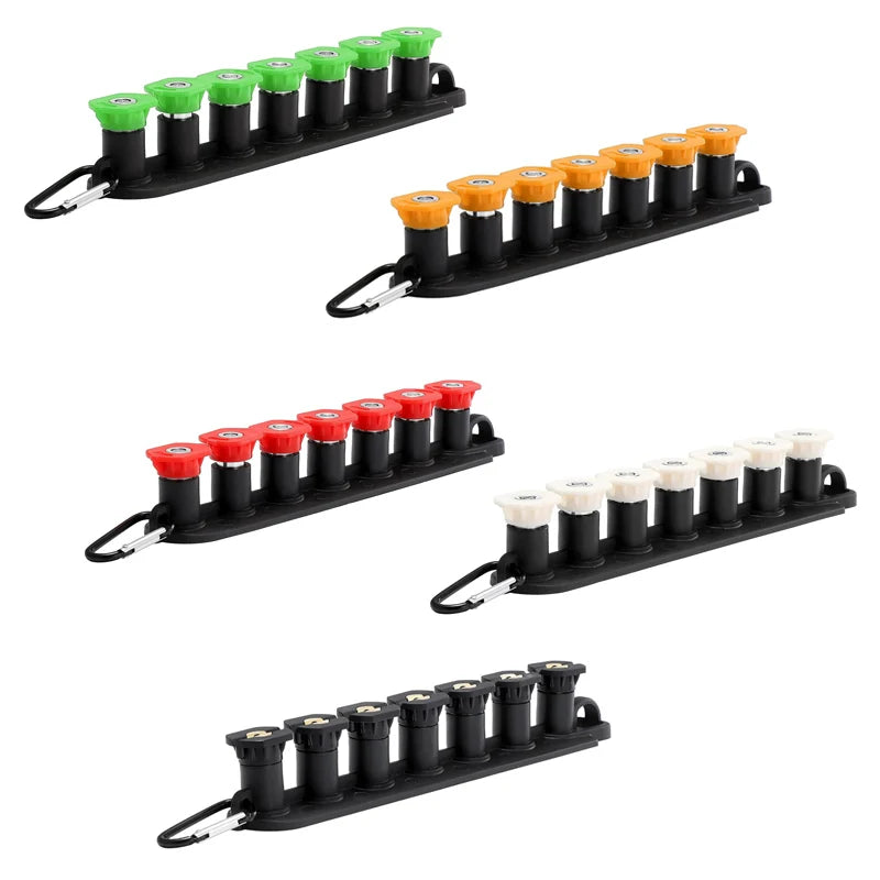 Pressure Washer Tips 7 Pack with Nozzle Holder 1/4 Inch Quick Connect, Multiple Degrees Rinse Kit 4000 PSI (0° 15° 25° 40° 65°)