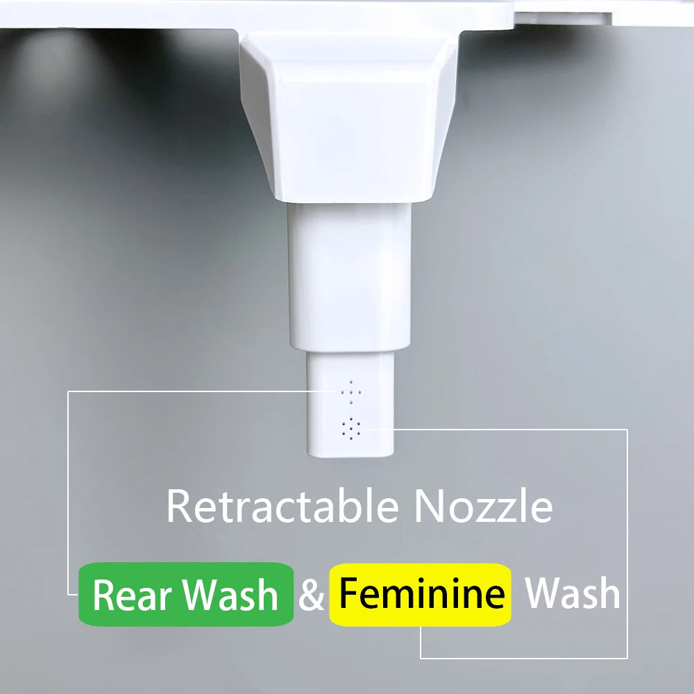 Bidet Toilet Seat Bidet Attachment Detachable structure Easy for Maintaining Dual Nozzle Cleaning Butt Attachable Bidets