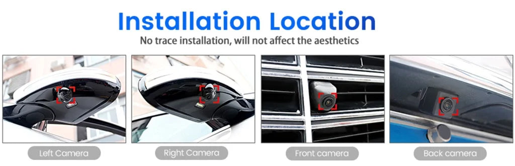 360° Panoramic Camera 3D AHD 1080P/720P Rear / Front / Left / Right 360 Bird View Camera for Car Android Radio Multimedia Player