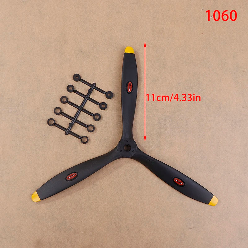 RC Modeled Airplane with 3-Blade 8060 9060 1060 1170 1370 Propeller, Perfect for Electric or Methanol Gas Engines