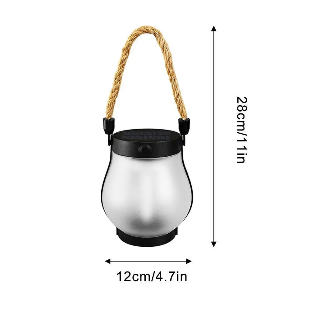 Solar Lanterns Outdoor Waterproof With Realistic Flickering Flame, Dual Charging (USB/Solar) For Yard Patio Garden Porch Decor