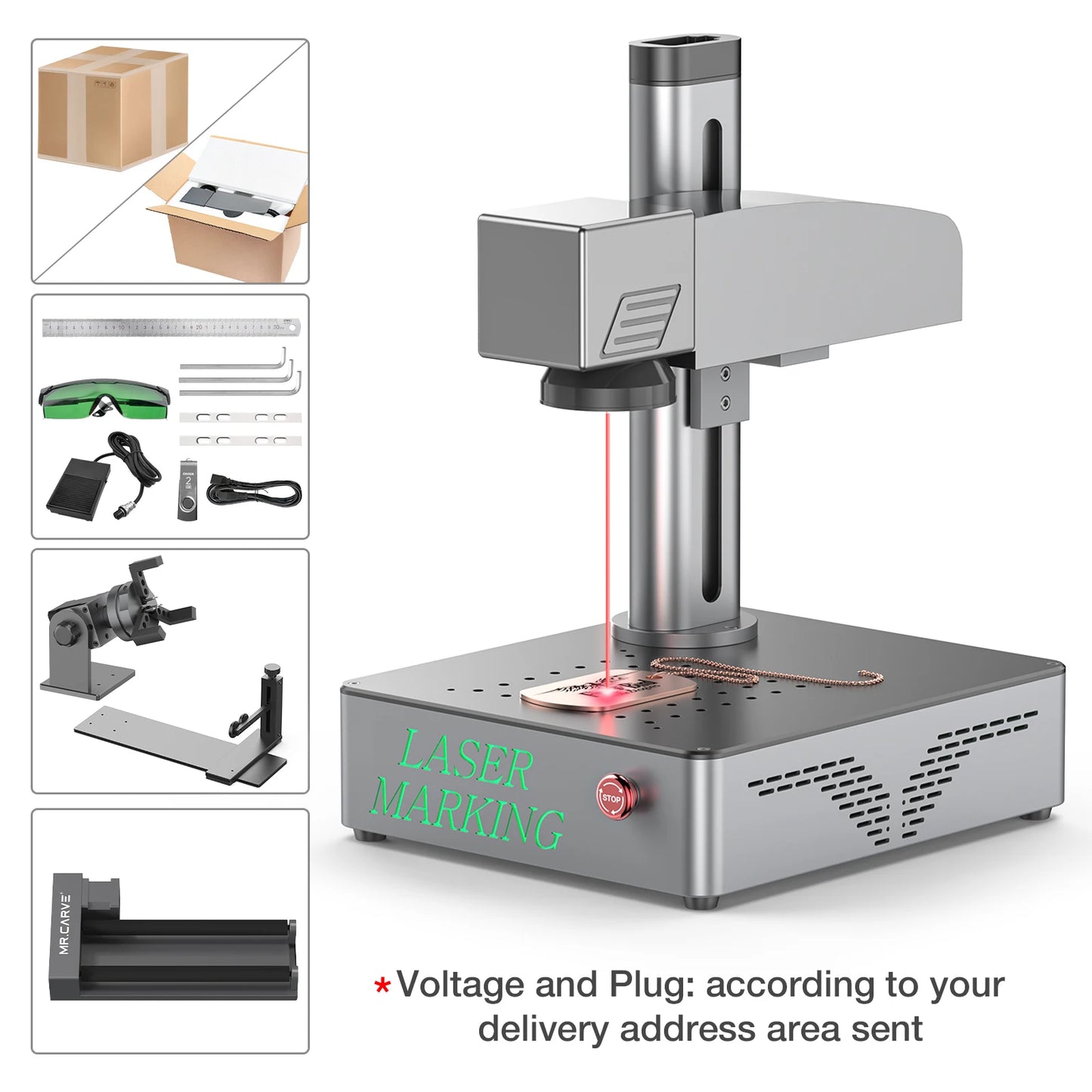 DAJA S4 Fiber Laser Marking Machine High Power Business Industrial Portable Engraver Engrave All Metal Jewelry Plastic Leather