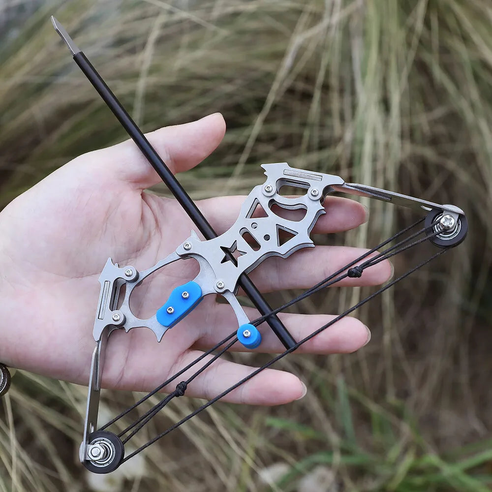 Archery 5.9'' 7.5" Mini Compound Bow and Arrows Set Pocket Bow Target Shooting Gift