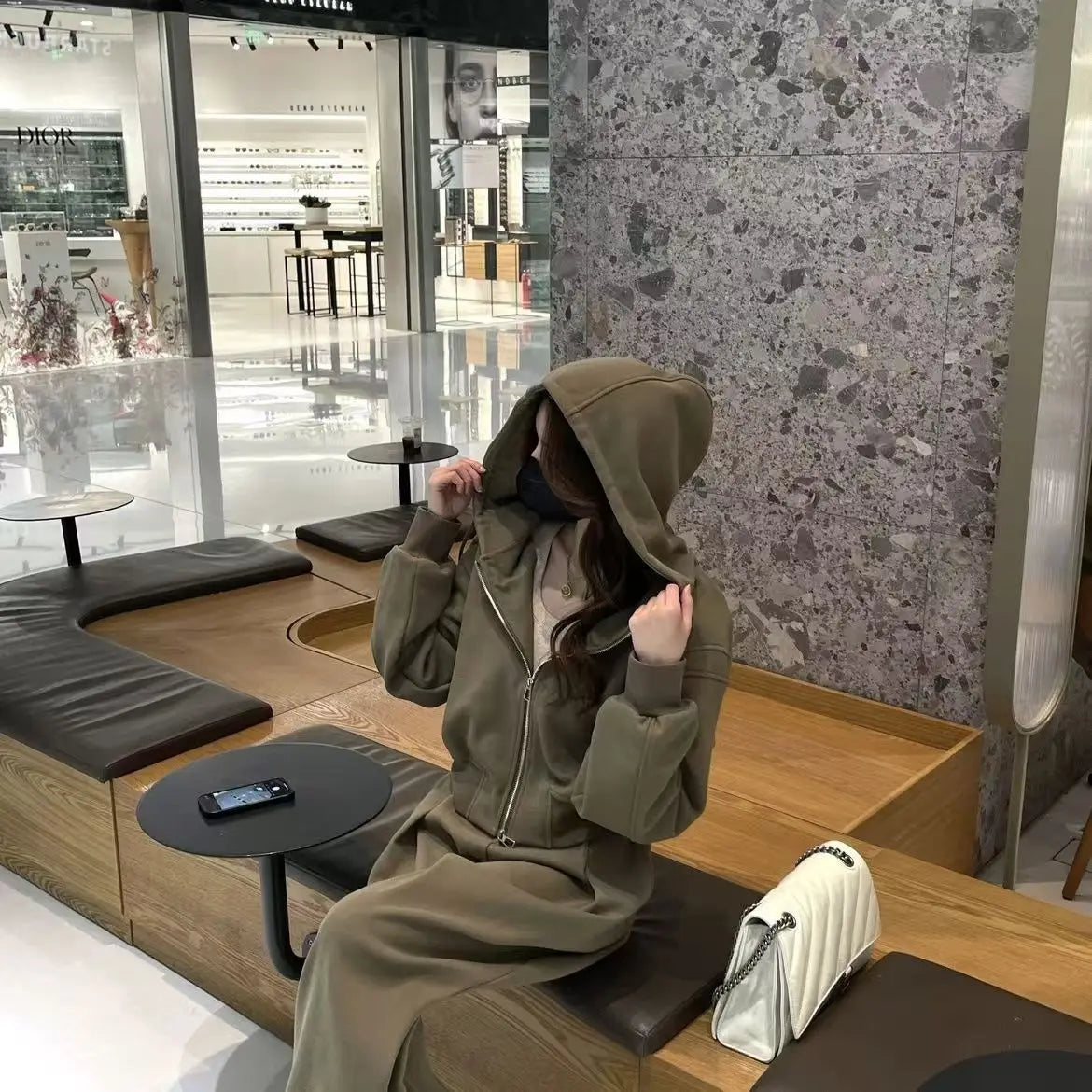 Pant Sets Two Pieces Hooded Hoodies Matching Sets Zipper Sweatshirts Long Sleeve Loose Drawstring Straight Pants Casual