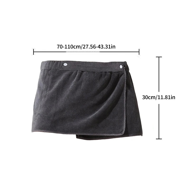 Sauna Skirt Men's Wearable Bath Towel Magic Skirt Shower Soft Breathable Beach Bathrobe Adult Sports Bathrobe