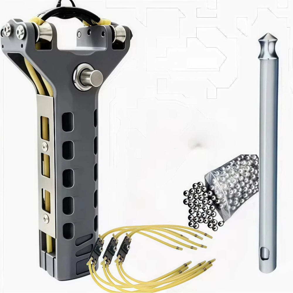 High‑precision Slingshot Toy for Adults, Professional for Outdoor Shooting Competitions, Half‑Metal Half‑Plastic, 3D‑Printed Sli