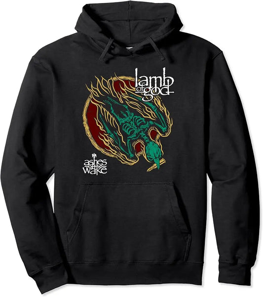 Mental Band Lamb of God Heavy Album Covers Graphic Print Hoodies Men Women Street Sweatshirts Loose Casual Oversized Pullovers