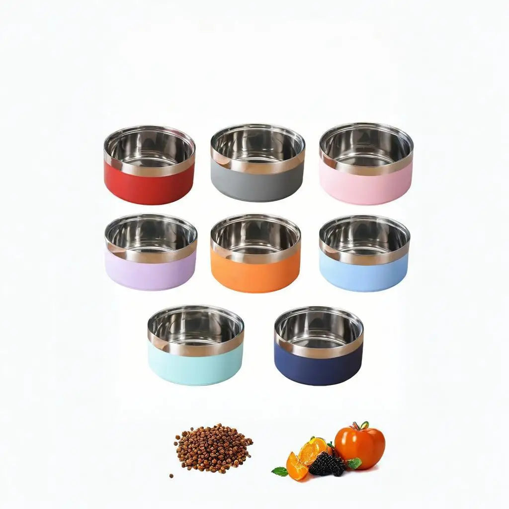 Pet Commonly Used Stainless Steel Bowl Non Slip Durable Well Heat Resistance Container For Cute Kitty Or Lively Puppy Daily