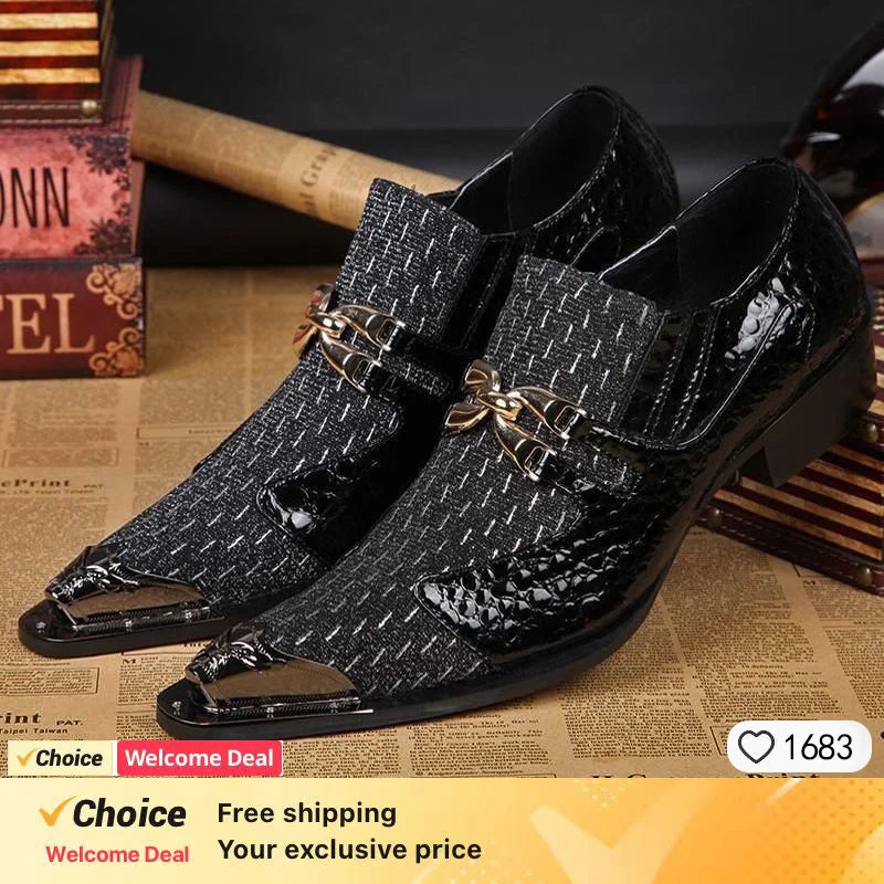 New Men's Shoes Italian Formal Shoes Oxford Men's Handmade Genuine Leather Business Party Shoes 36-49