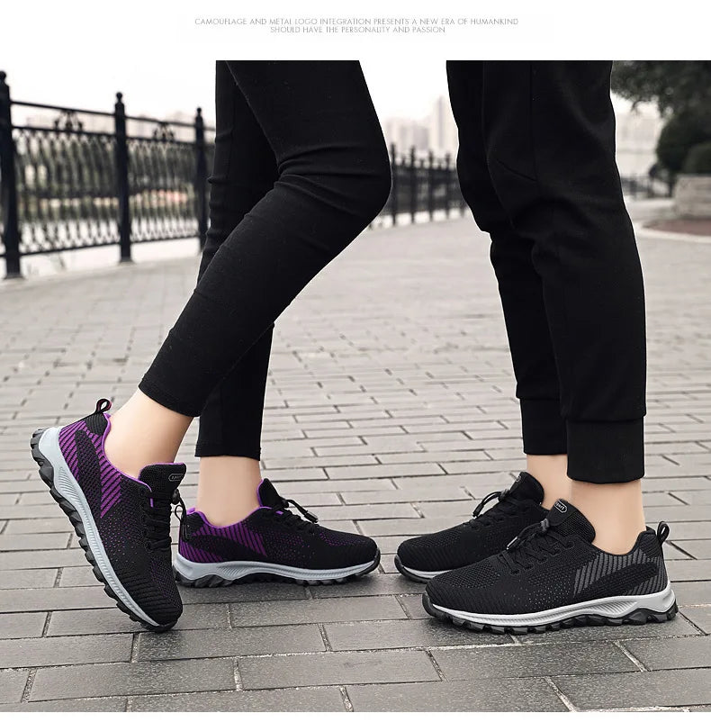 2025 Women Sneakers Fashion Platform Lace Up Casual Sports Shoes Comfortable Running Ladies Vulcanized Shoes Female Footwear