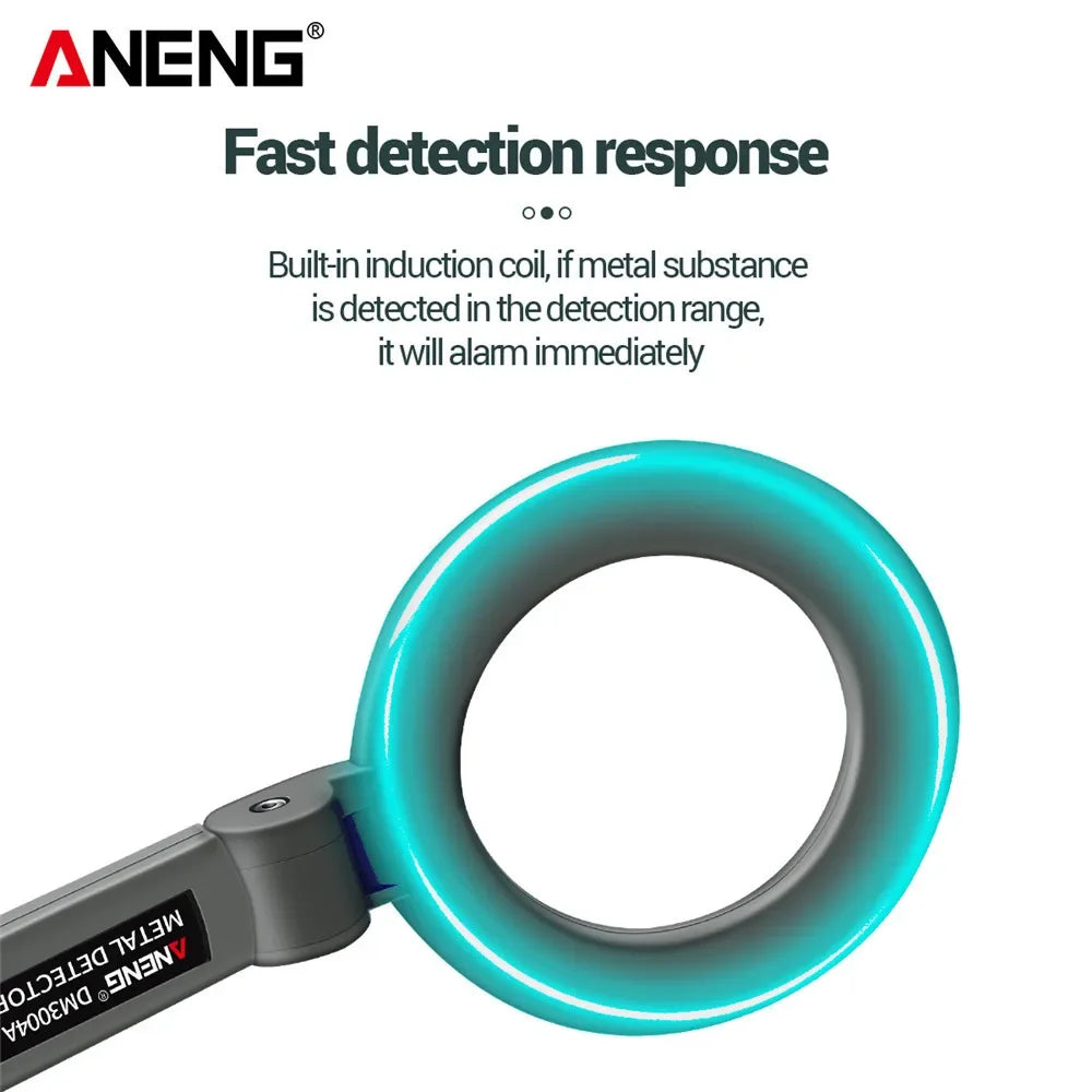 Metal Detector ANENG DM3004A High Sensitivity Body Search Portable Handheld Security Intelligently Adjust Objects Distance Tools