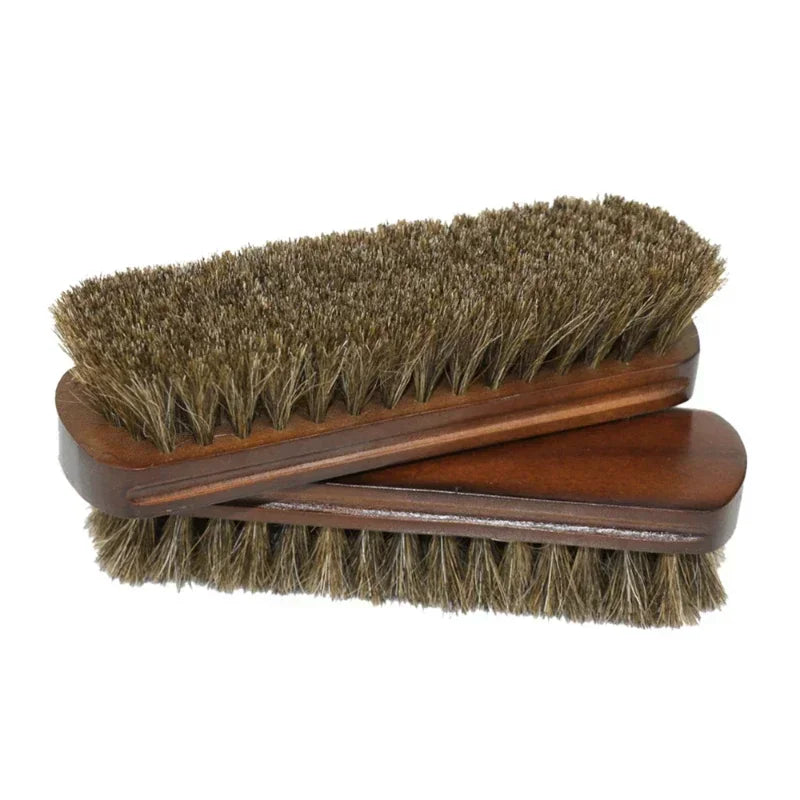 Scraping Tool, Horse Hair Bristles, 1Pc, Horsehair Shoe Brush, Shine Brushes for Boots, Shoes & Other Leather Care Brush