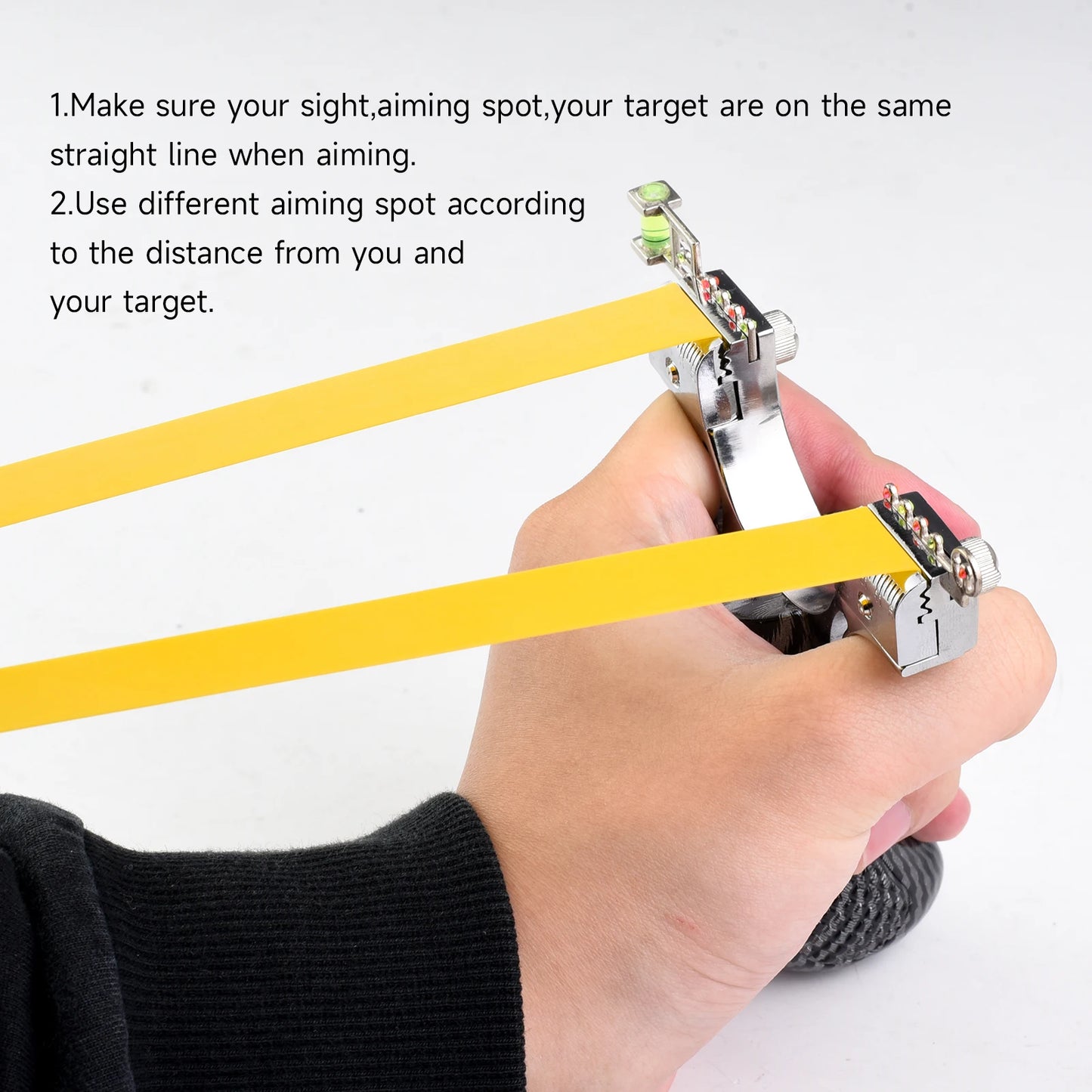 Strong Aiming Slingshot, High-quality Metal Anti Slip Handle Sling Shot, Outdoor Hunting Shooting Slingsshot, Practice Package
