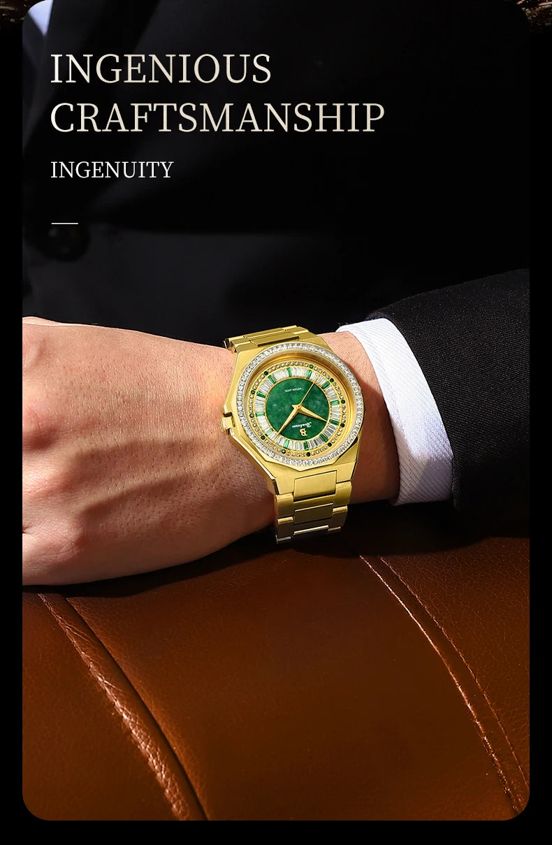 Men Automatic Mechanical Watch 5ATM Waterproof Wristwatch BRUBOSES Stainless Steel Sapphire Crystal Clock Relogio Masculino 2025