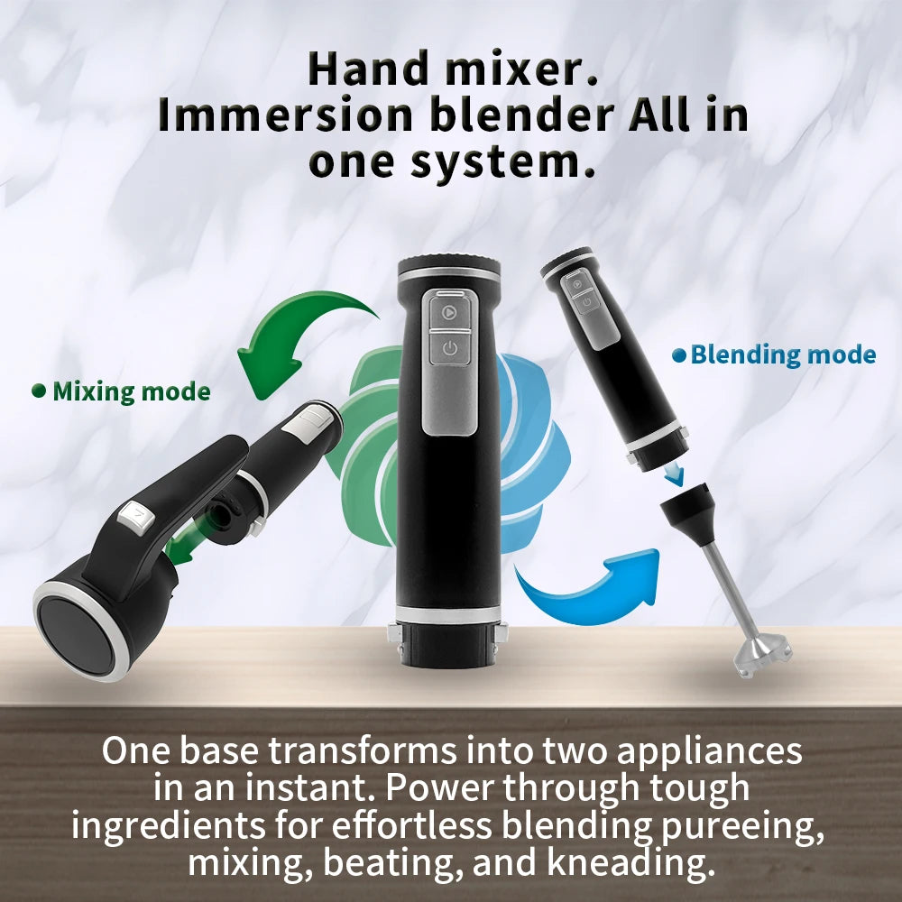 Manual Hand Blender 800 Peak Watt 1 Speed Immersion Blender And 7 Speed Hand Mixer Easy Glide Hand Blender Electric 600ml