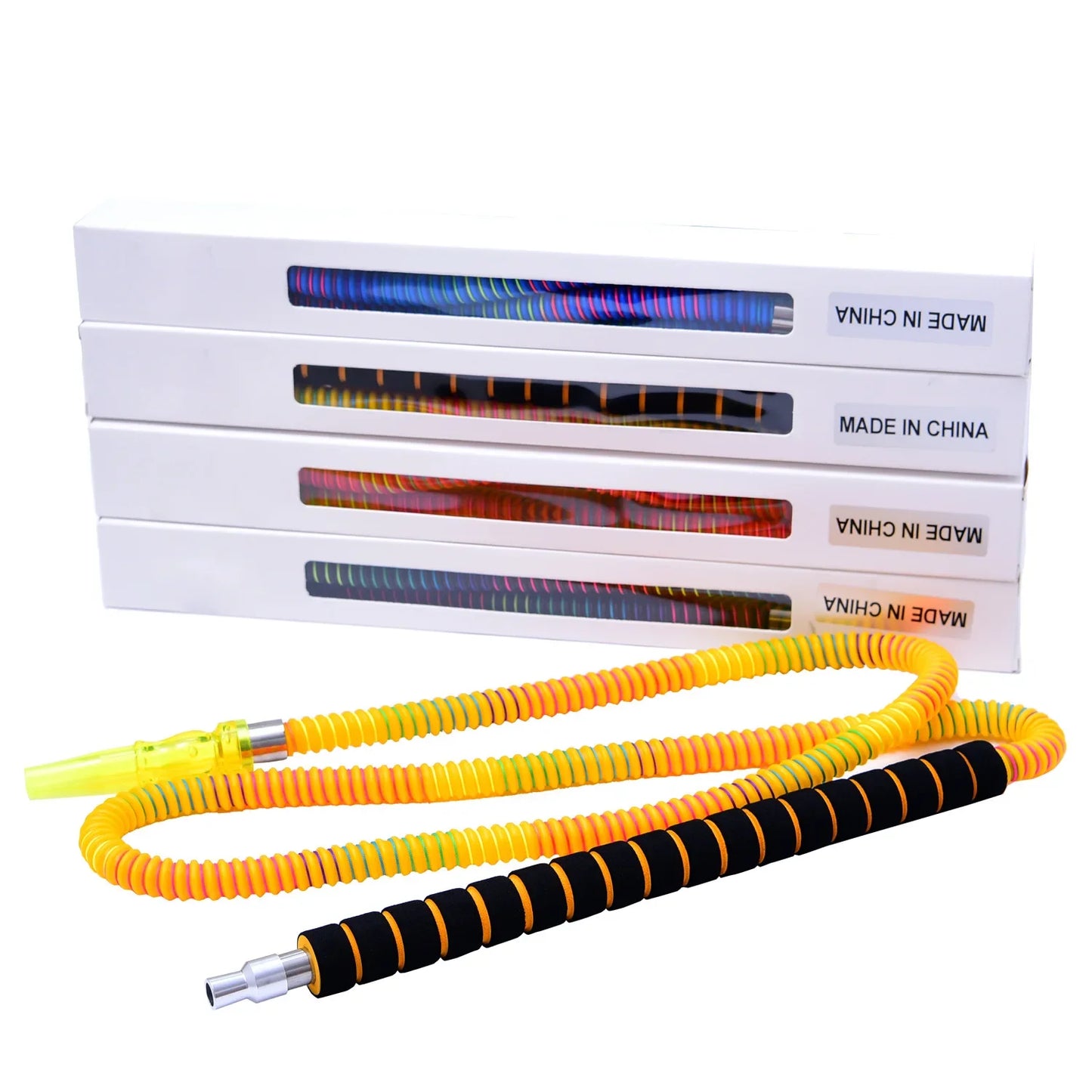 Arabic Shisha Hose with Long Handle Colorful Design for Middle Eastern Durable Nightclubs Hookah Hose