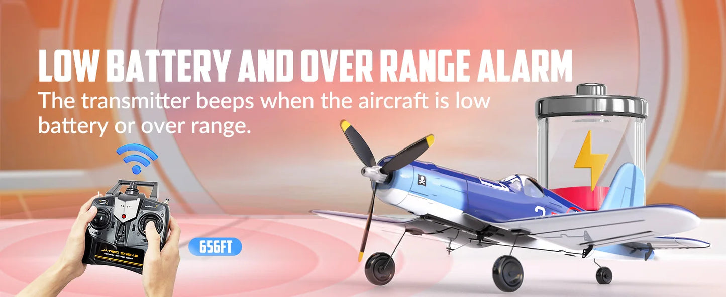 Volantex New F4U Corsair RC Plane EPP Foam 400mm Wingspan 4CH 6-Axis One Key Aerobatics XPilot Stabilization System RTF Airplane