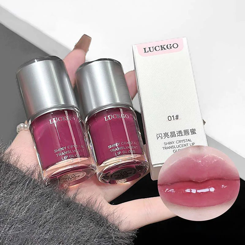 Shiny crystal through lips honey, moisturizing mirror moisturizing overlay, natural color lip glaze, moisturizing easy makeup