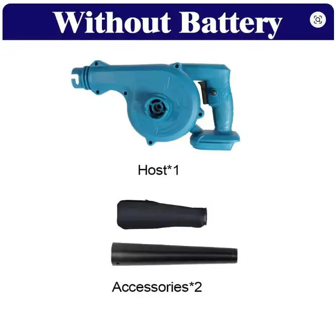 Cordless Leaf Blower Electric Air Blower Cordless Garden Tools For 18V Makita Lithium Battery 2 In 1 Handheld Dust Removal Fan
