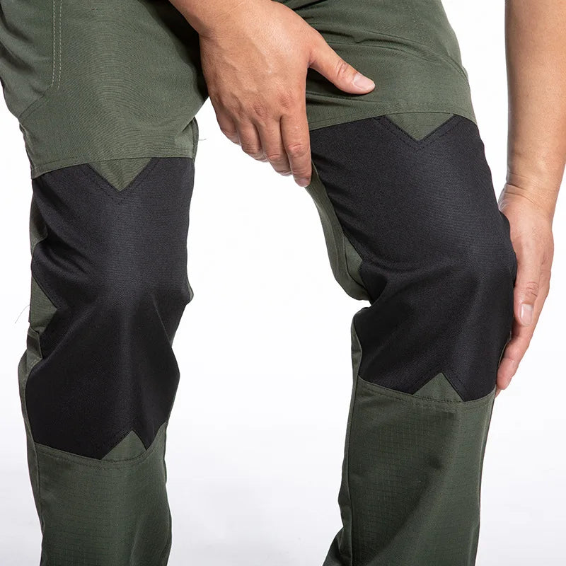 Men's Spring Autumn Tactical Pants Outdoor Work Cargo Trousers for Hiking Camping Climbing Hunting Waterproof with Multi-Pockets