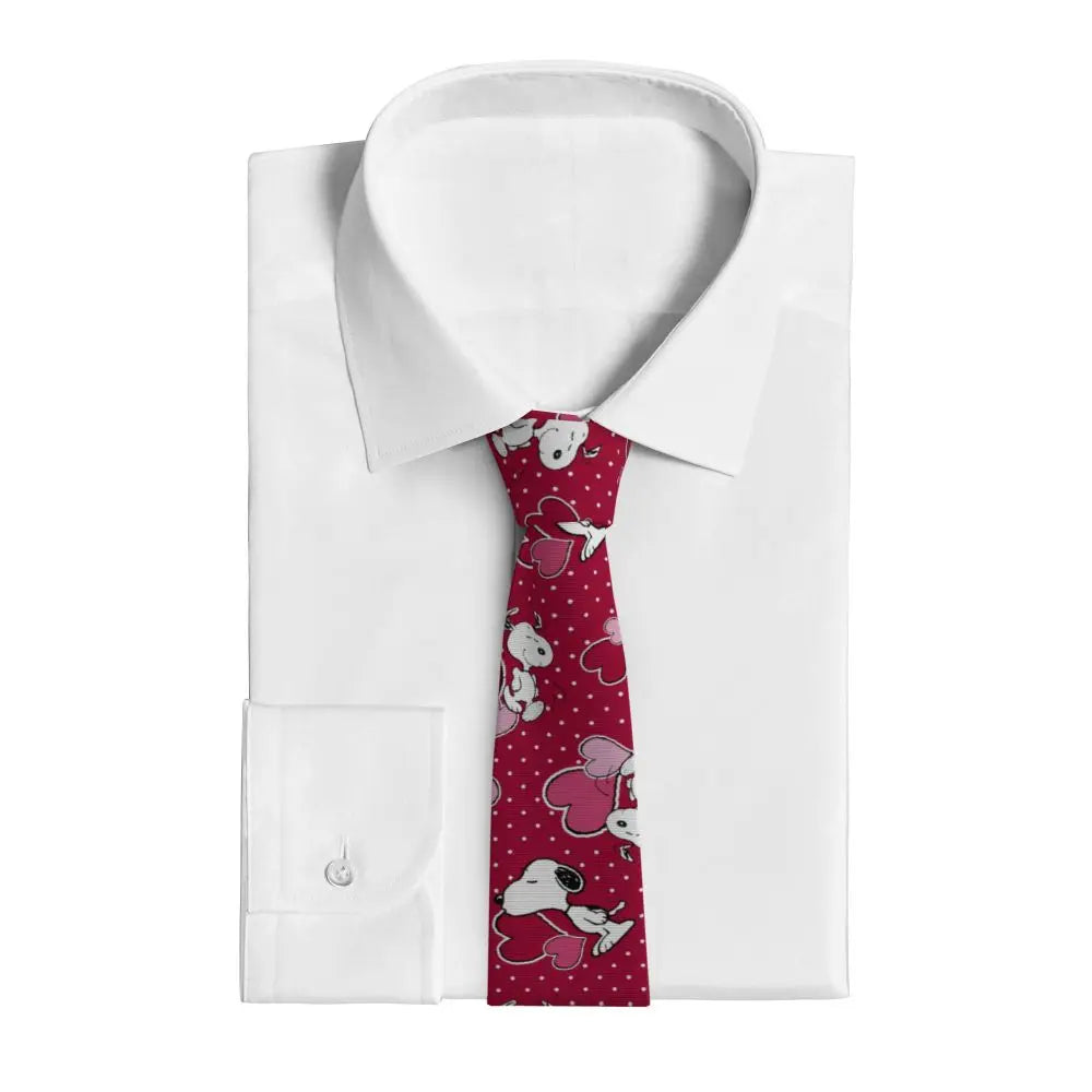 Snoopys & Woodstock Smile Giggle Laugh Neckties Silk 8 cm Neck Tie for Mens Shirt Accessories Cravat Wedding Accessories Office